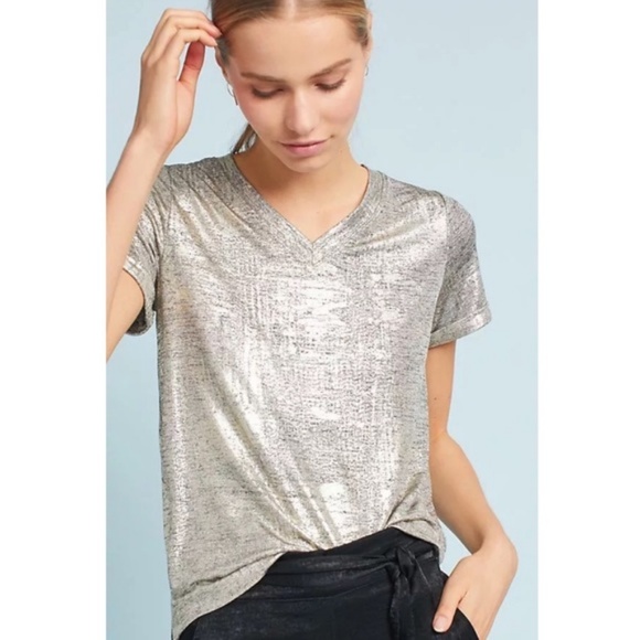 Anthropologie Tops - Anthropologie Akemi + Kin Metallic Top | Sz. L